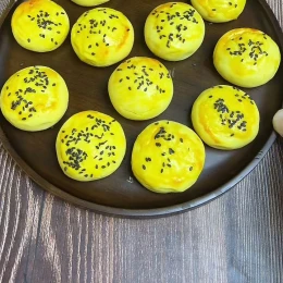 Bánh khoai lang mè đen nồi chiên không dầu
