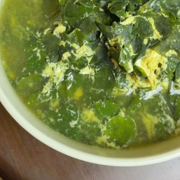 Canh rau ngót nấu trứng