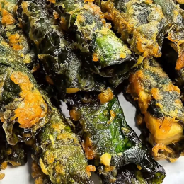 Đậu phụ cuốn lá lốt chiên giòn
