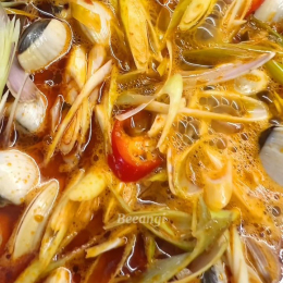 Ngao sốt Thái gói cốt lẩu sạch cát