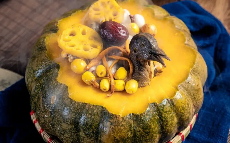 bí đỏ nhồi hấp