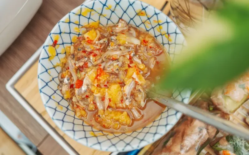 tôm khô nấu canh