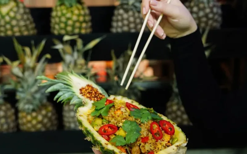 món mặn nấu với trái cây