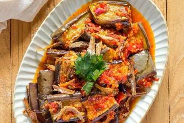 Cà tím xào sốt ớt