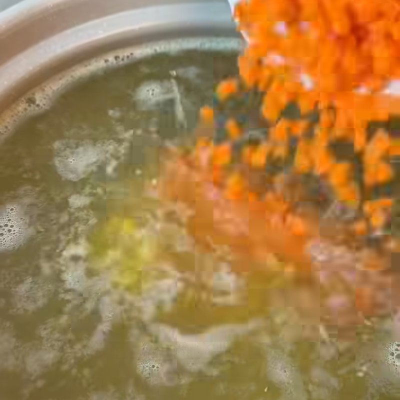 Nấu ngô và cà rốt
