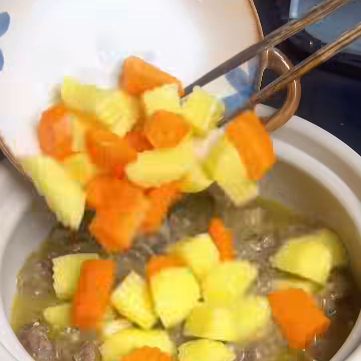 Cho khoai, cà rốt