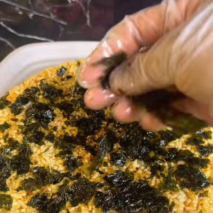 Thêm rong biển, chà bông