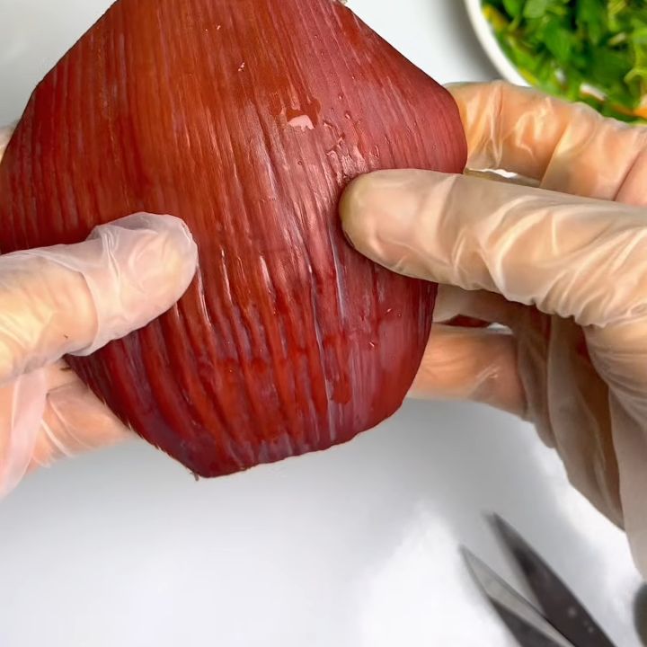 Sơ chế hoa chuối
