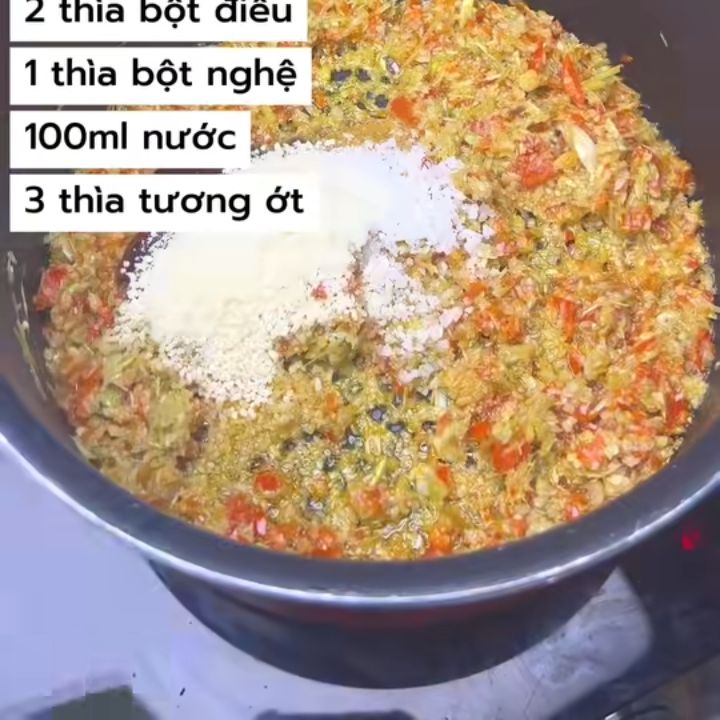 Thêm gia vị bột
