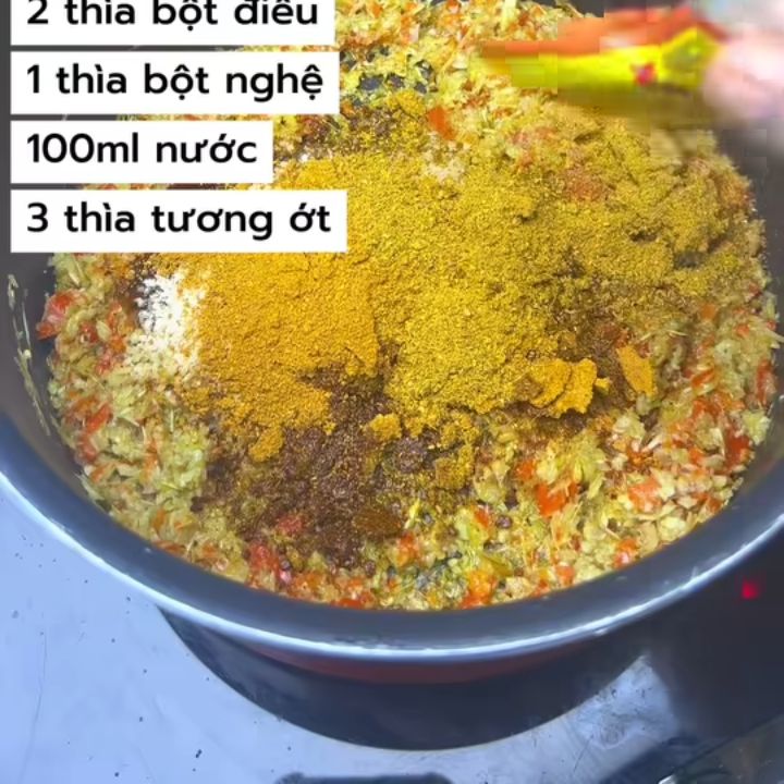 Thêm bột điều, nghệ
