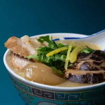 Cháo sườn nấm bào ngư