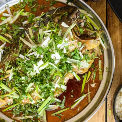 Cá chẽm hấp nước tương