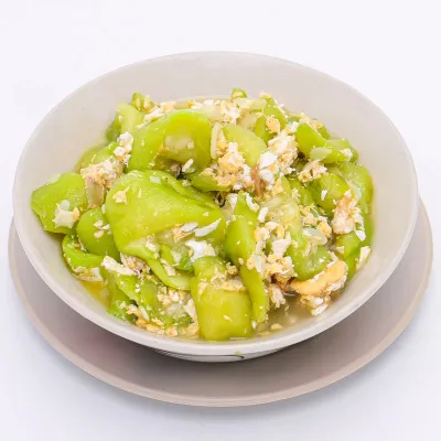 Mướp hương xào lòng mề vịt