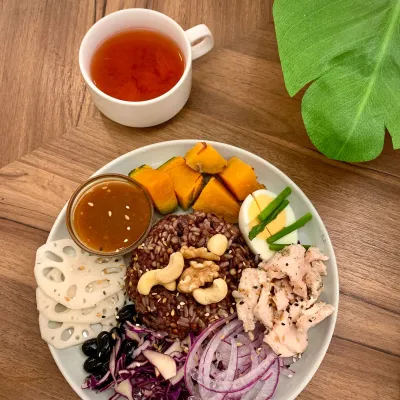 Cơm chiên bí đỏ chay