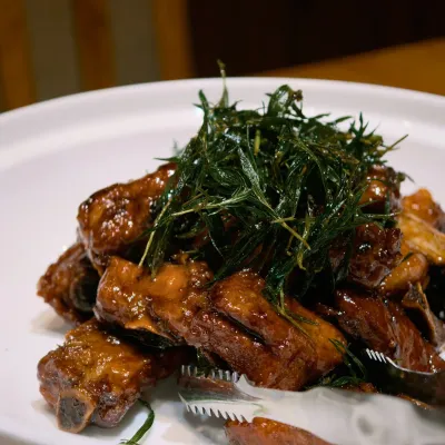 Sườn non kho củ sen