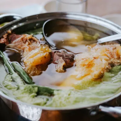 Canh cải xoong nấu sườn