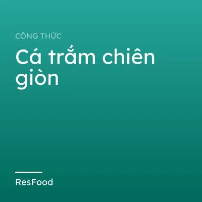 Cá trắm chiên giòn