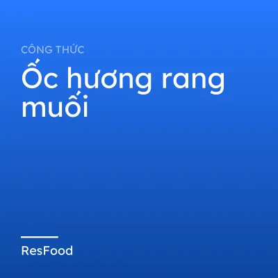 Ốc hương rang muối