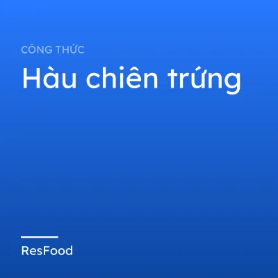 Hàu chiên trứng