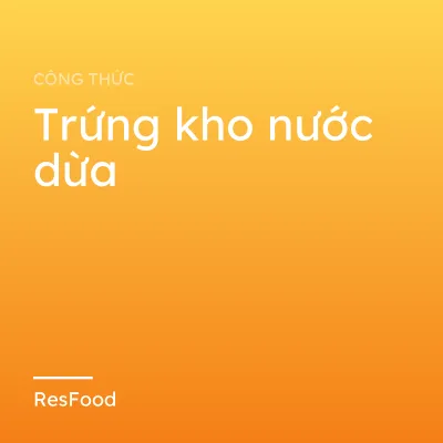 Trứng kho nước dừa