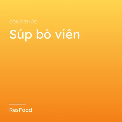 Súp bò viên