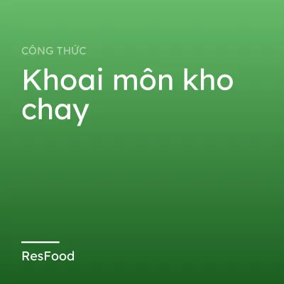 Khoai môn kho chay