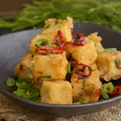 Đậu hũ chiên sả ớt