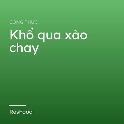 Khổ qua xào chay