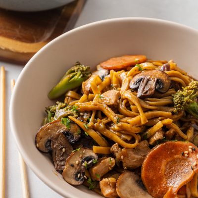 Bông cải xào nấm chay