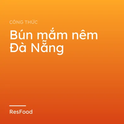 Bún mắm nêm Đà Nẵng