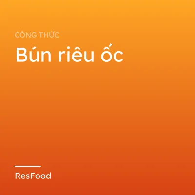 Bún riêu ốc