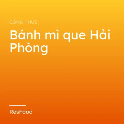 Bánh mì que Hải Phòng