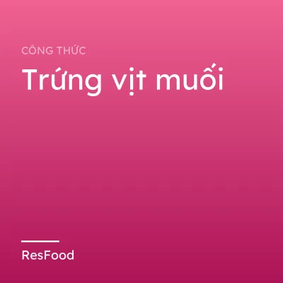 Trứng vịt muối