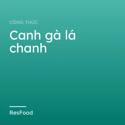 Canh gà lá chanh