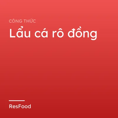 Lẩu cá rô đồng
