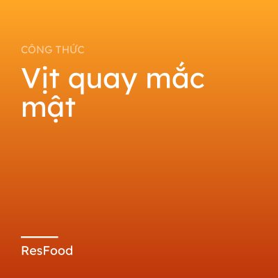 Vịt quay mắc mật