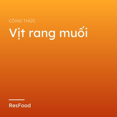 Vịt rang muối