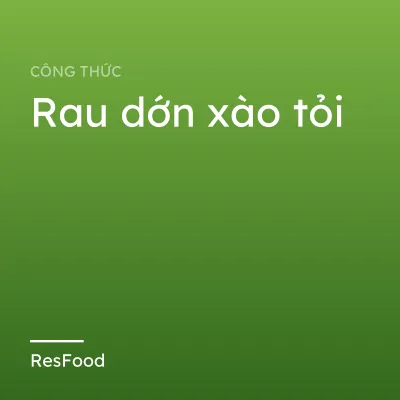 Rau dớn xào tỏi