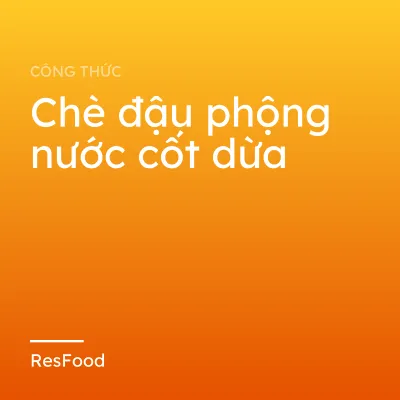Chè đậu phộng nước cốt dừa