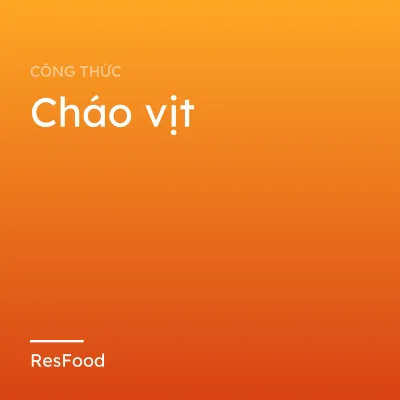 Cháo vịt