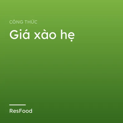 Giá xào hẹ