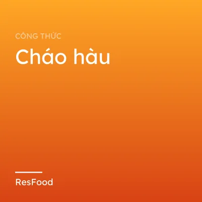 Cháo hàu