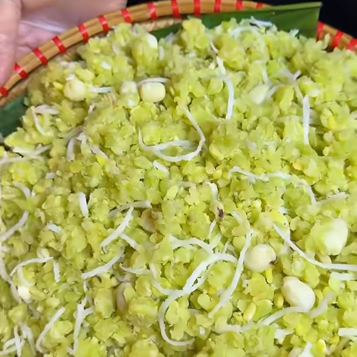 x&ocirc;i cốm đỗ xanh dẻo thơm